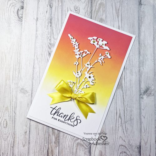 Floral Silhouette Spring Card by Yvonne van de Grijp for Scrapbook Adhesives by 3L