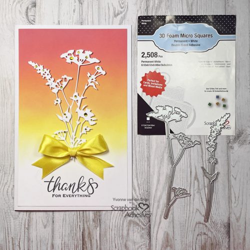 Floral Silhouette Spring Card by Yvonne van de Grijp for Scrapbook Adhesives by 3L 