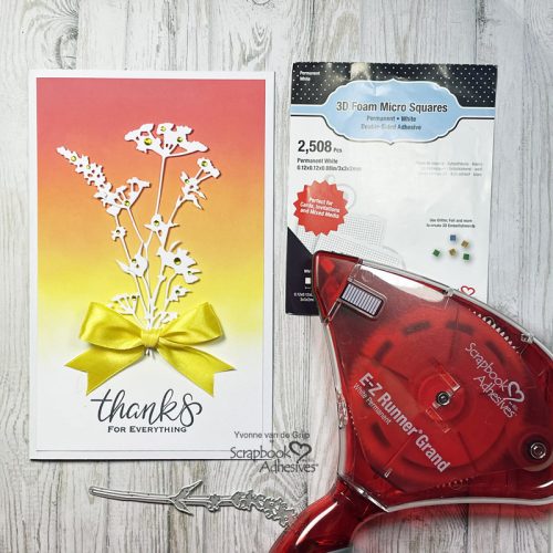 Floral Silhouette Spring Card by Yvonne van de Grijp for Scrapbook Adhesives by 3L