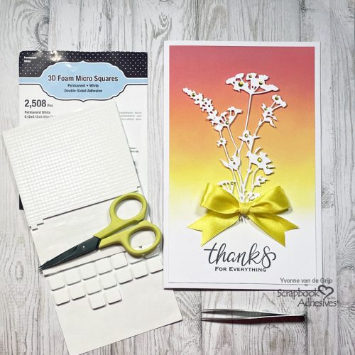 Floral Silhouette Spring Card by Yvonne van de Grijp for Scrapbook Adhesives by 3L 