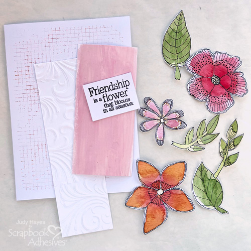 Friendship Flower Card by Judy Hayes for Scrapbook Adhesives by 3L 