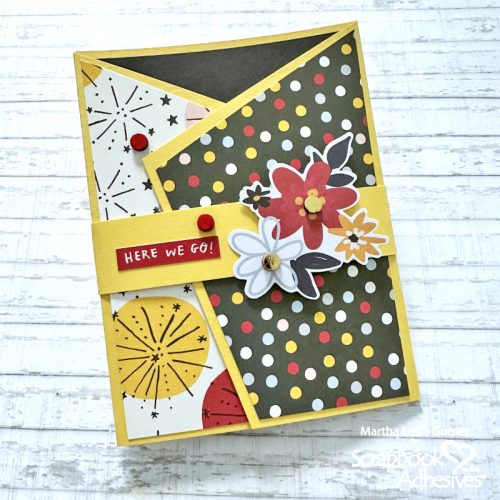 Angle Tri-Fold Card by Martha Lucia Gomez for Scrapbook Adhesives by 3L 