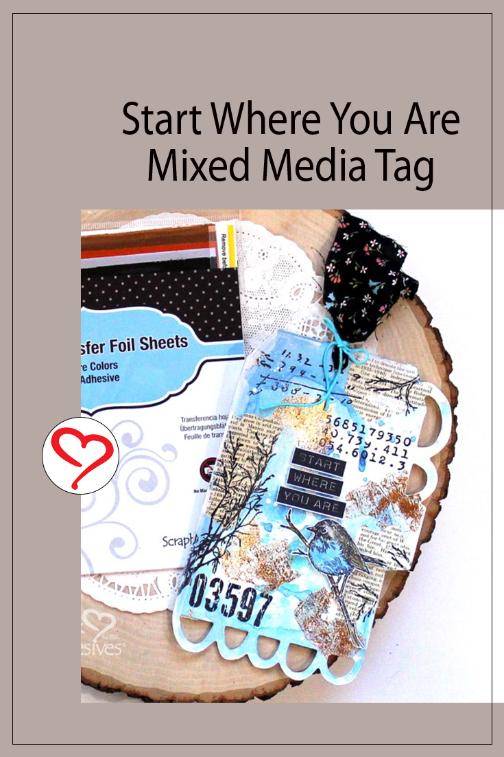 Start Where You Are Tag by Connie Mercer for Scrapbook Adhesives by 3L Pinterest 