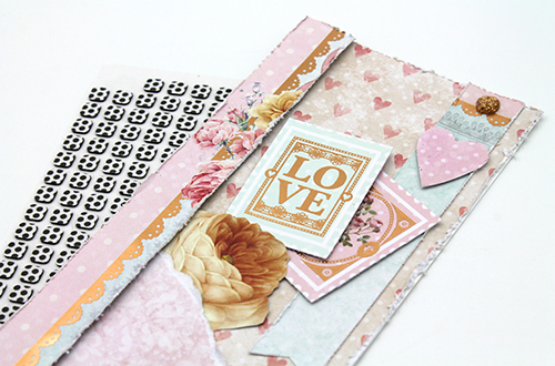 Romantic Slimline Card With Dimension by Tracy McLennon for Scrapbook Adhesives by 3L