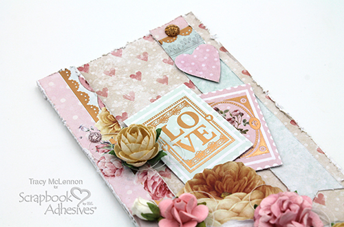 Romantic Slimline Card With Dimension by Tracy McLennon for Scrapbook Adhesives by 3L