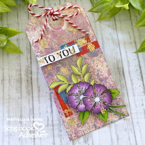 Shine Mixed Media Tag by Martha Lucia Gomez for Scrapbook Adhesives by 3L 