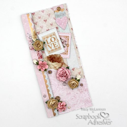 Romantic Slimline Card With Dimension by Tracy McLennon for Scrapbook Adhesives by 3L 