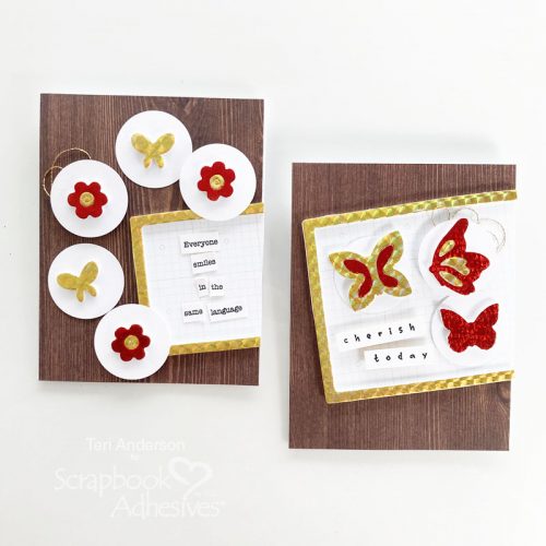 Butterflies and Flowers Cards by Teri Anderson for Scrapbook Adhesives by 3L