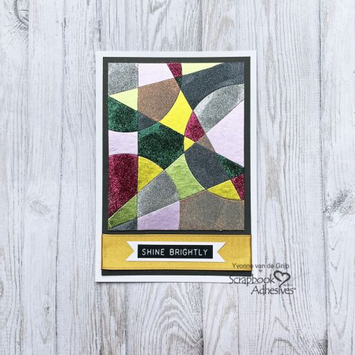 Mosaic Glitter and Foil Card by Yvonne van de Grijp for Scrapbook Adhesives by 3L 