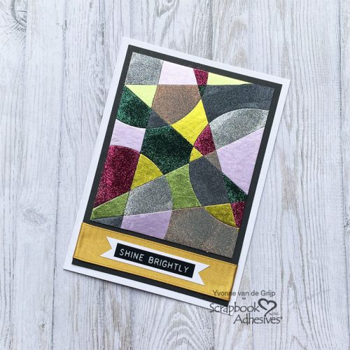 Mosaic Glitter and Foil Card by Yvonne van de Grijp for Scrapbook Adhesives by 3L 