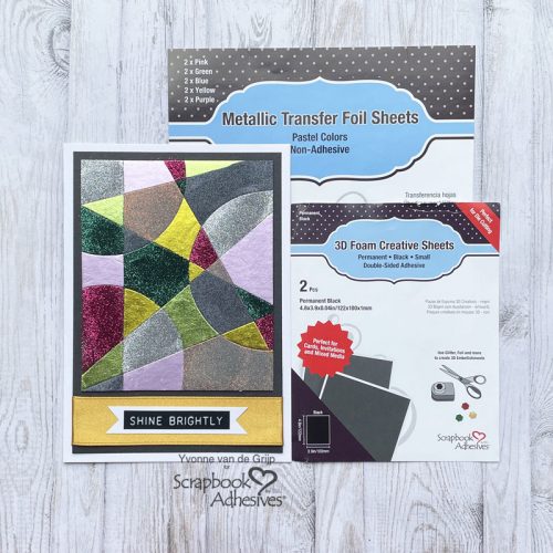 Mosaic Glitter and Foil Card by Yvonne van de Grijp for Scrapbook Adhesives by 3L 