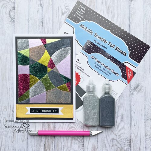 Mosaic Glitter and Foil Card by Yvonne van de Grijp for Scrapbook Adhesives by 3L 