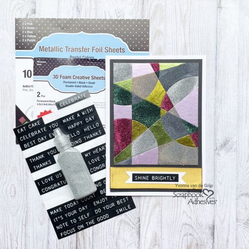 Mosaic Glitter and Foil Card by Yvonne van de Grijp for Scrapbook Adhesives by 3L 