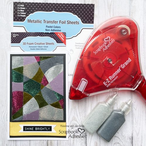 Mosaic Glitter and Foil Card by Yvonne van de Grijp for Scrapbook Adhesives by 3L 