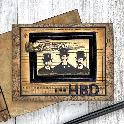 Masculine HBD Card by Judy Hayes for Scrapbook Adhesives by 3L 