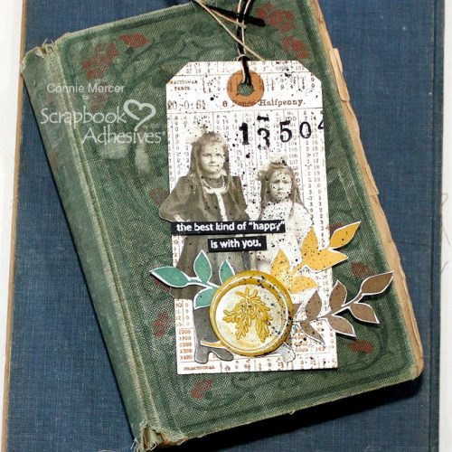 Happy Thoughts Mixed Media Tag by Connie Mercer for Scrapbook Adhesives by 3L 