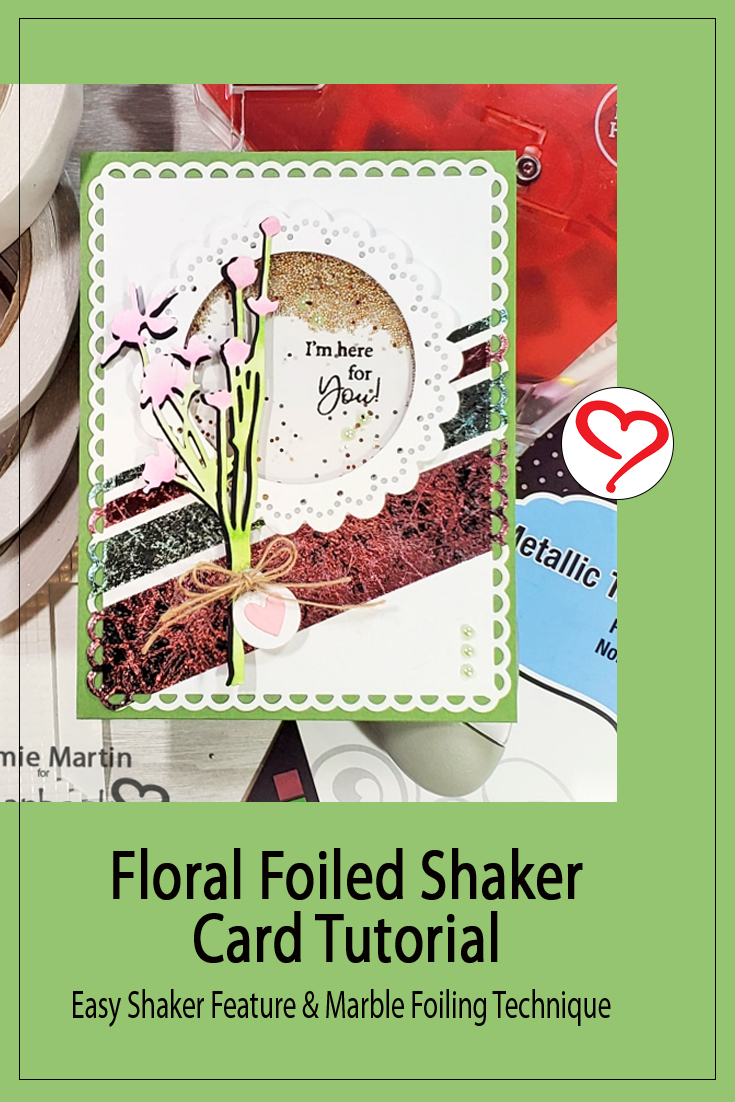 Floral Foil Shaker Card by Jamie Martin for Scrapbook Adhesives by 3L Pinterest