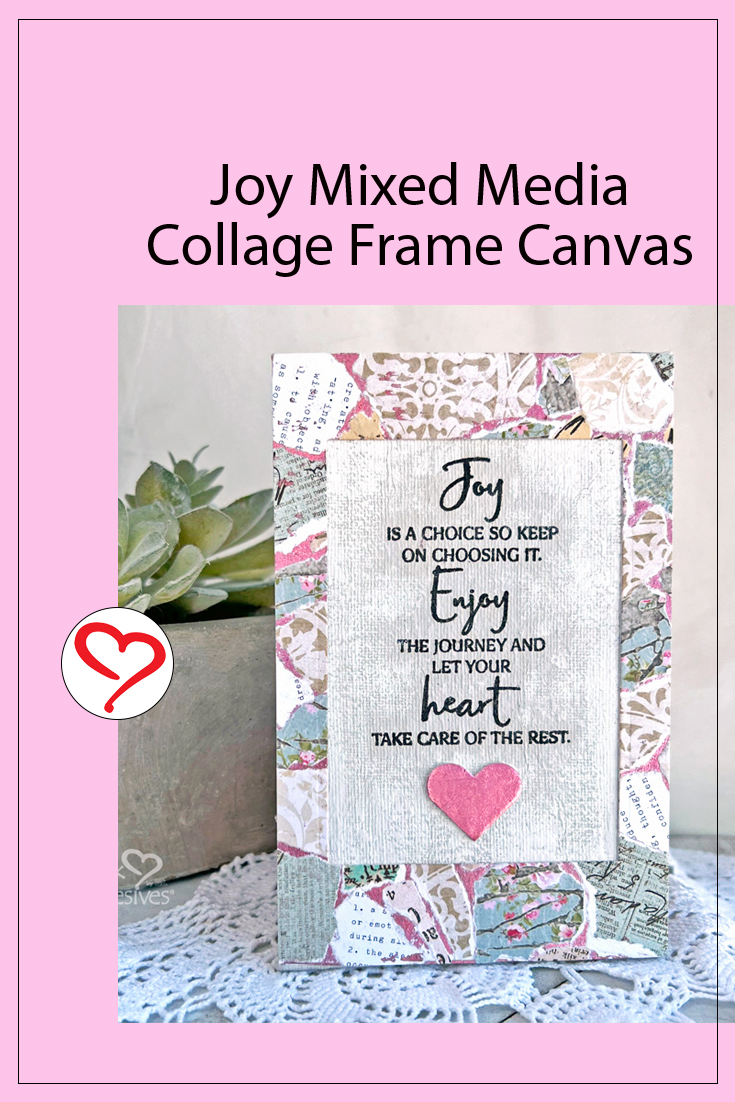 Joy Collage Frame Canvas by Judy Hayes for Scrapbook Adhesives by 3L Pinterest 