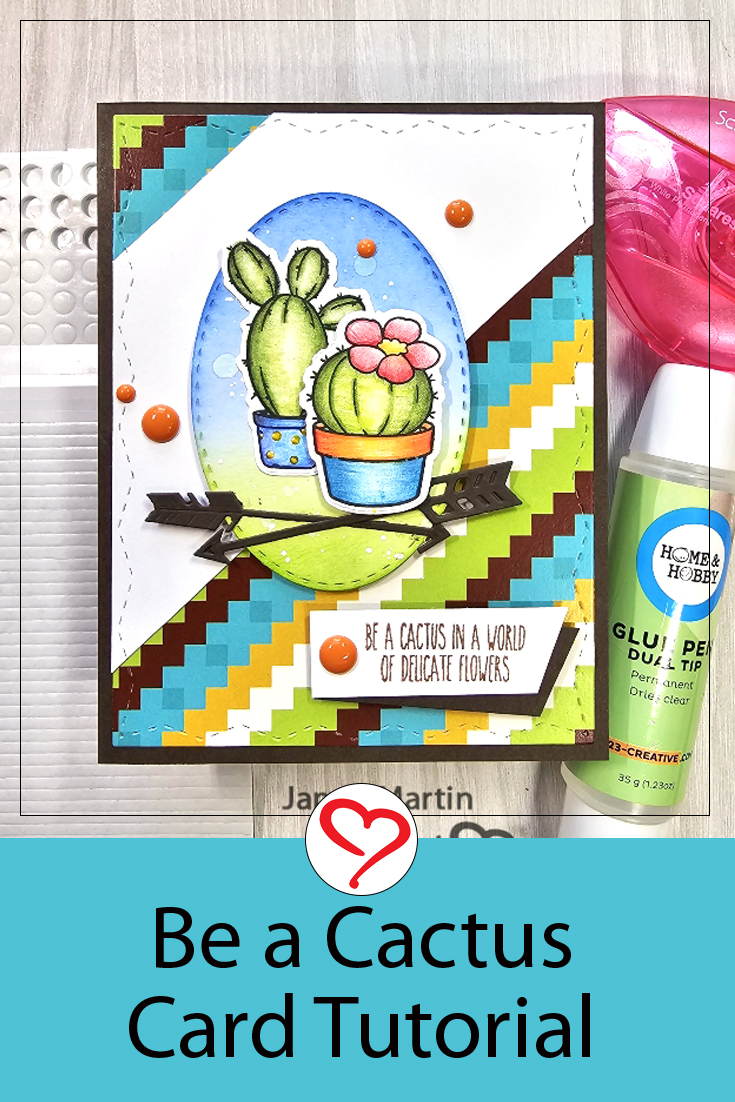 Be A Cactus Card by Jamie Martin for Scrapbook Adhesives by 3L Pinterest 