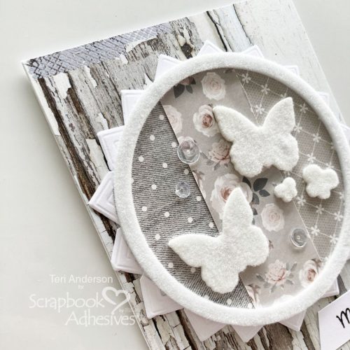 Shabby Chic Miss You Card by Teri Anderson for Scrapbook Adhesives by 3L