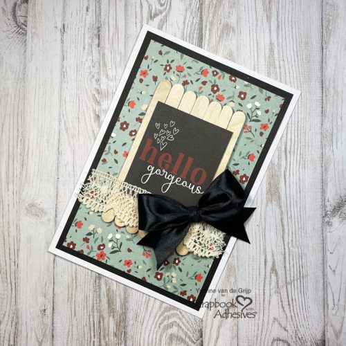 Picket Fence Hello Gorgeous Card by Yvonne van de Grijp for Scrapbook Adhesives by 3L 