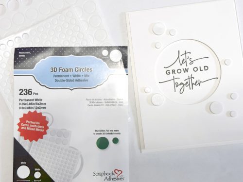 Scrapbook adhesives double sided adhesive 3D Foam Circles White Mix