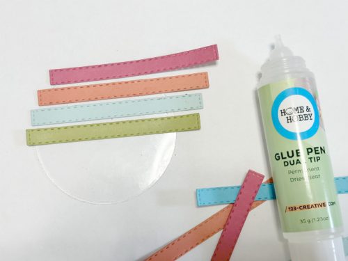 Floating Strips Thank You Card by Martha Lucia Gomez for Scrapbook Adhesives by 3L