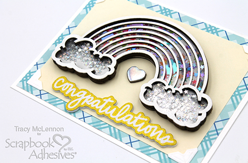 Congratulations Shaker Card by Tracy McLennon for Scrapbook Adhesives by 3L 