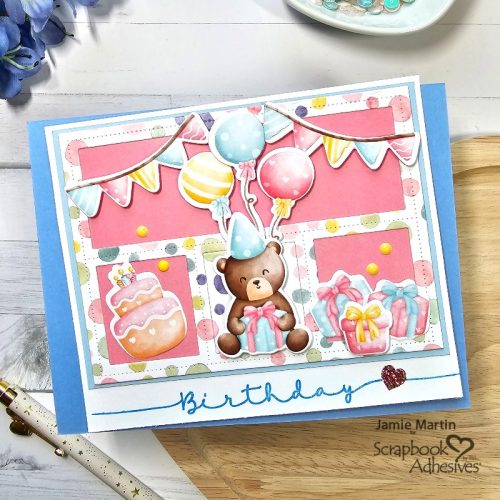 Birthday Bear Card by Jamie Martin for Scrapbook Adhesives by 3L 