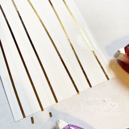 Thinking of You Foiled Stripes Cards by Teri Anderson for Scrapbook Adhesives by 3L 