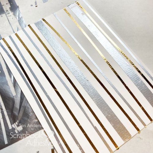 Thinking of You Foiled Stripes Cards by Teri Anderson for Scrapbook Adhesives by 3L