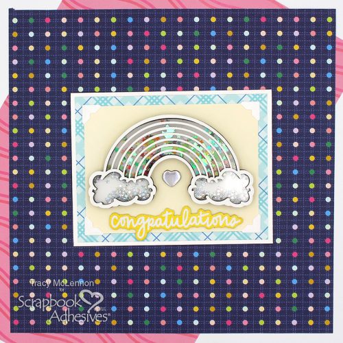 Congratulations Shaker Card by Tracy McLennon for Scrapbook Adhesives by 3L 