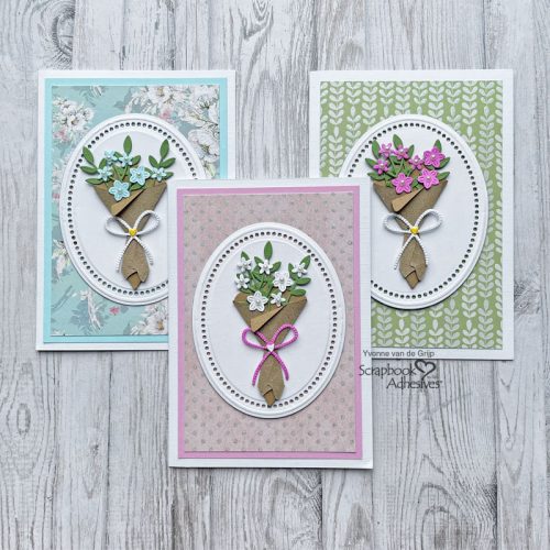 Sweet Bouquet of Flowers Card by Yvonne van de Grijp for Scrapbook Adhesives by 3L