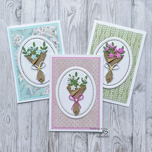 Sweet Bouquet of Flowers Card by Yvonne van de Grijp for Scrapbook Adhesives by 3L