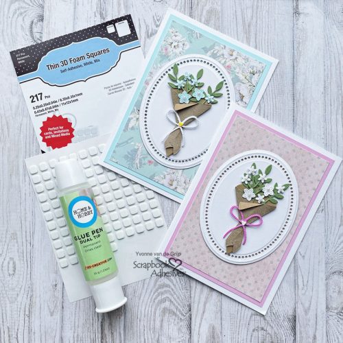 Sweet Bouquet of Flowers Card by Yvonne van de Grijp for Scrapbook Adhesives by 3L 
