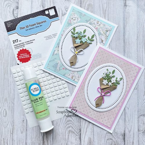 Sweet Bouquet of Flowers Card by Yvonne van de Grijp for Scrapbook Adhesives by 3L