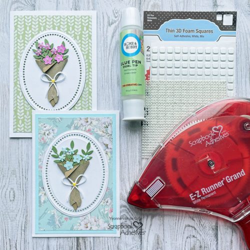 Sweet Bouquet of Flowers Card by Yvonne van de Grijp for Scrapbook Adhesives by 3L