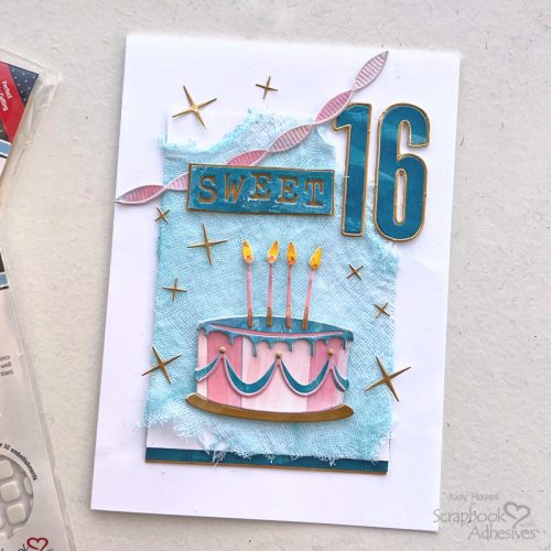 Sweet 16 Birthday Card by Judy Hayes for Scrapbook Adhesives by 3L 