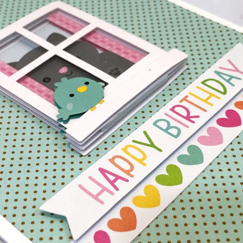 A Little Birdie Told Me Birthday Dimensional Window Card by Jennifer Ingle for Scrapbook Adhesives by 3L 