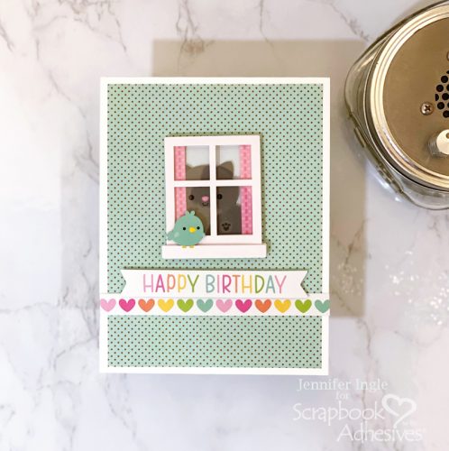 A Little Birdie Told Me Birthday Dimensional Window Card by Jennifer Ingle for Scrapbook Adhesives by 3L 