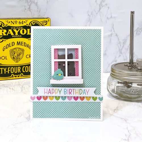 A Little Birdie Told Me Birthday Dimensional Window Card by Jennifer Ingle for Scrapbook Adhesives by 3L 