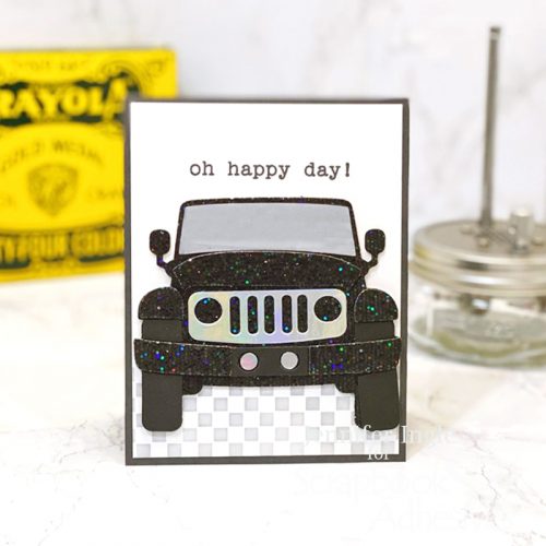 Oh Happy Day Jeep Card by Jennifer Ingle for Scrapbook Adhesives by 3L