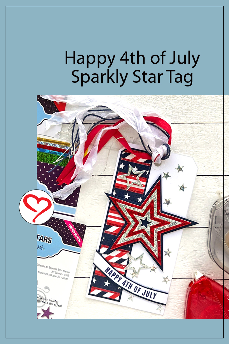 Happy 4th of July Star Tag by Judy Hayes for Scrapbook Adhesives by 3L 