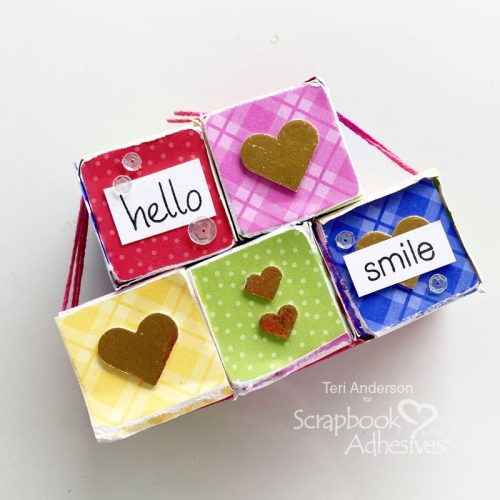 Upcycled Wood Blocks Home Decor by Teri Anderson for Scrapbook Adhesives by 3L 