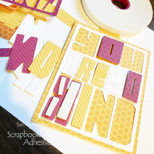 So Kind Thanks Card Tutorial by Teri Anderson for Scrapbook Adhesives by 3L 