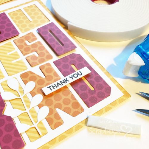 So Kind Thanks Card Tutorial by Teri Anderson for Scrapbook Adhesives by 3L 