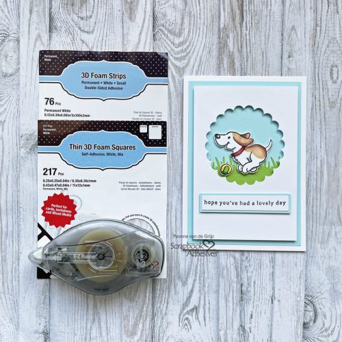 Lovely Day CAS Card by Yvonne van de Grijp for Scrapbook Adhesives by 3L 