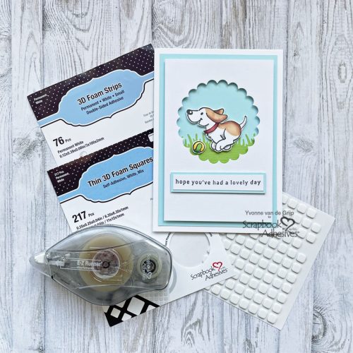 Lovely Day CAS Card by Yvonne van de Grijp for Scrapbook Adhesives by 3L 