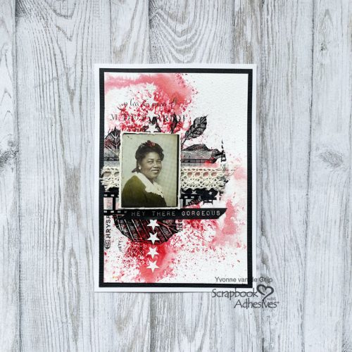 Hey There Gorgeous Mixed Media Card by Yvonne van de Grijp for Scrapbook Adhesives by 3L 