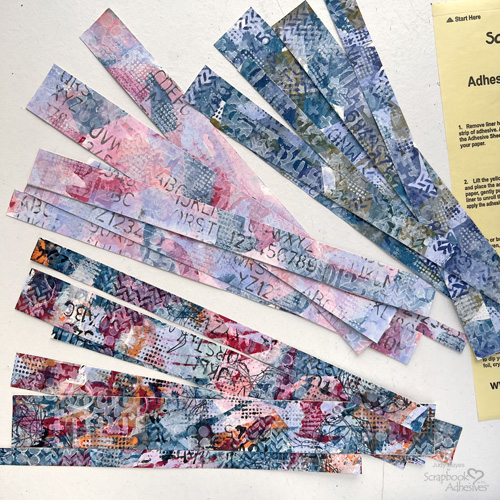 Mixed Media Strips Cards by Judy Hayes for Scrapbook Adhesives by 3L 